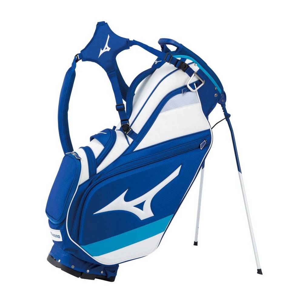 Mens Mizuno Tour 14-Way Stand Bag Blue/White Philippines (AVUTME739)